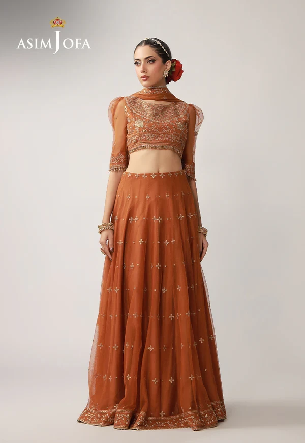 AJULO-01 Embroidered Net 3 Pcs - AJULO-01-UNS