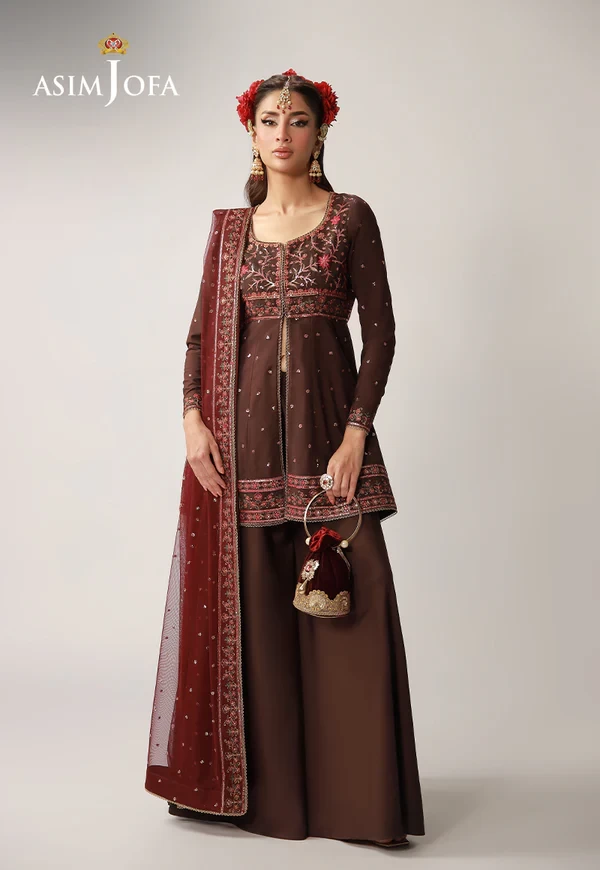 AJULO-07 Embroidered Silk 3 Pcs - AJULO-07-UNS