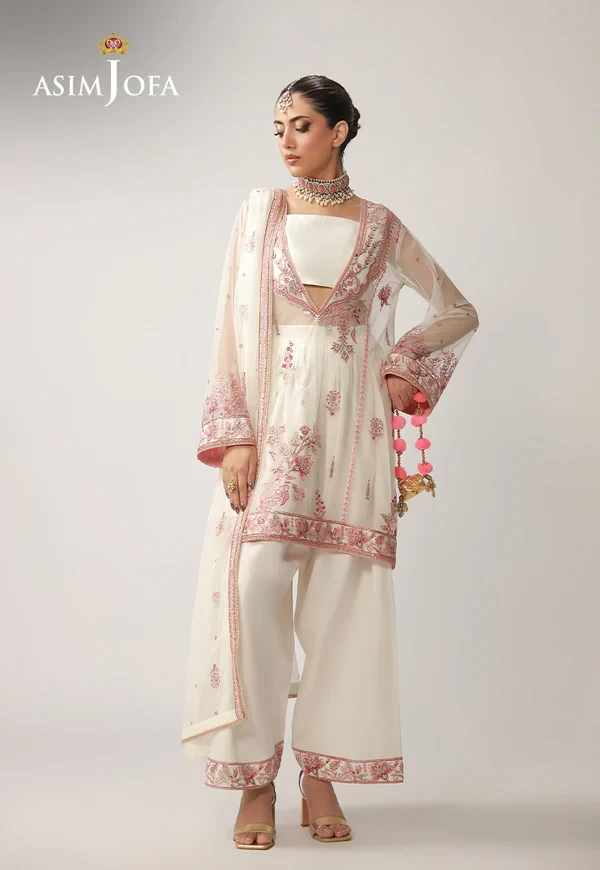 AJULO-08 Embroidered Silk 3 Pcs - AJULO-08-UNS