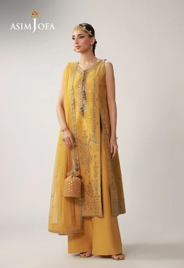 AJULO-09 Embroidered Boski Silk 3 Pcs -  AJULO-09-UNS