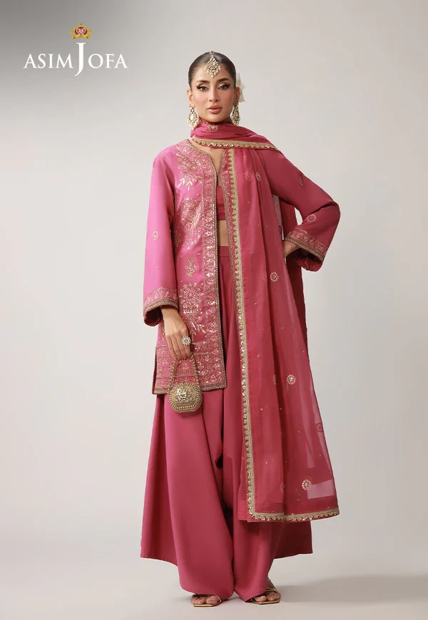 AJULO-10 Embroidered Boski Silk 3 Pcs - AJULO-10-UNS