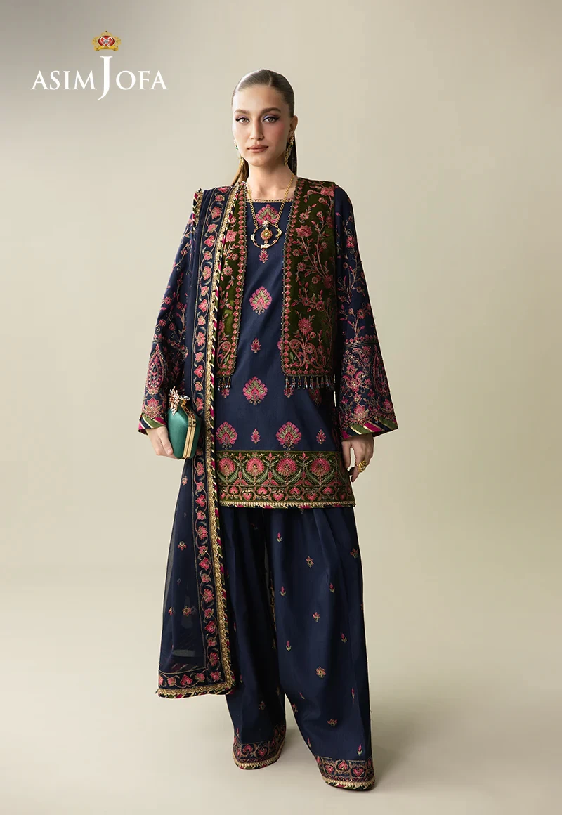 Embroidered Velvet  - SKU: AJULM-04-UNS