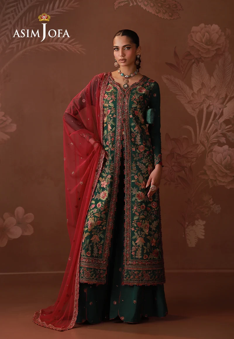 Embroidered Spun Raw Silk - AJULD-08-UNS