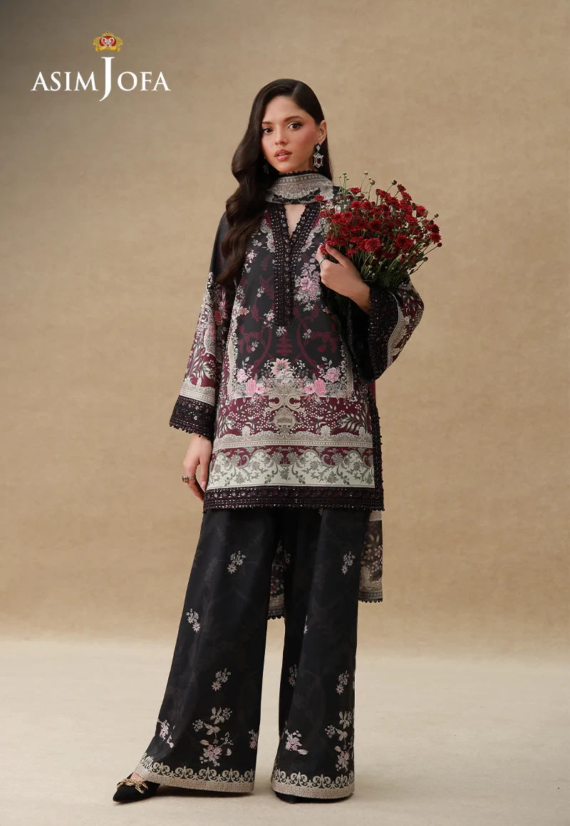 AJULSC-08 Embroidered Raw Silk - AJULSC-08-UNS