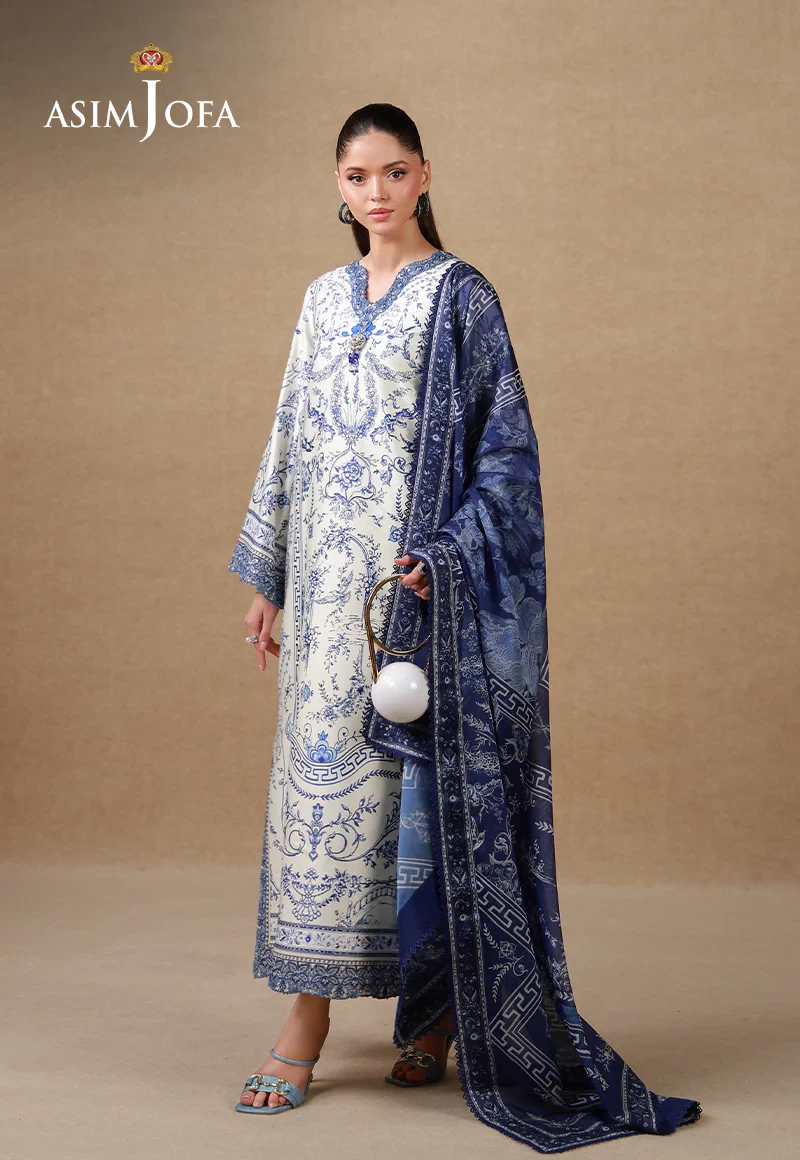 AJULSC-05 Embroidered Charmeuse Silk - AJULSC-05-UNS