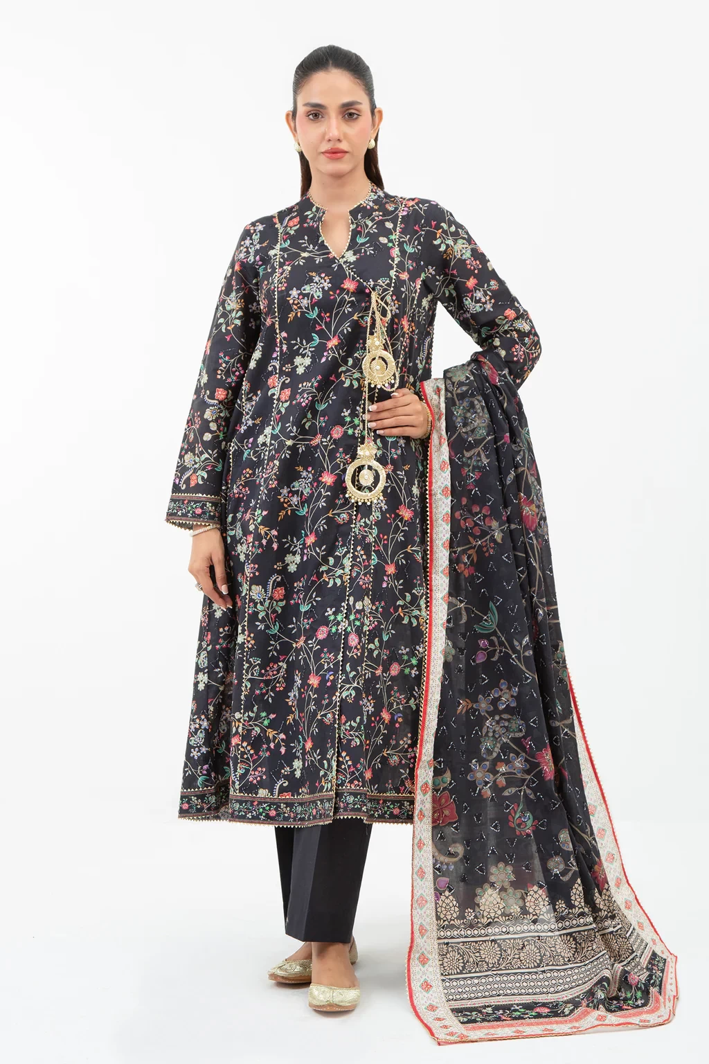 PRINTED JACQUARD 3 PIECE SUIT - WFM35686