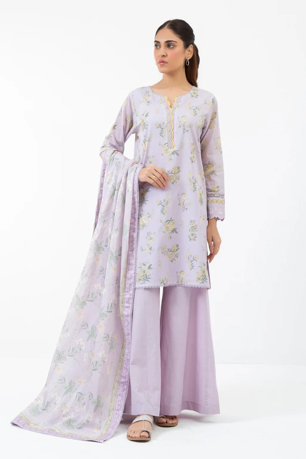 PRINTED CAMBRIC 3 PIECE SUIT - WFM35521