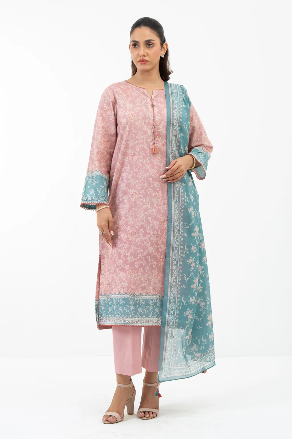 PRINTED LAWN 3 PIECE SUIT - WFM35527
