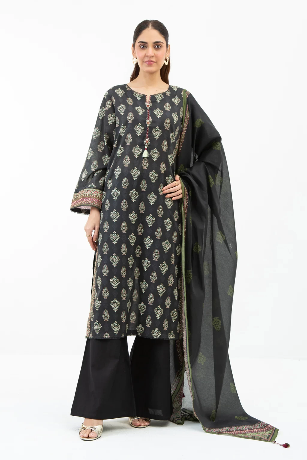 PRINTED LAWN 3 PIECE SUIT - WFM35530