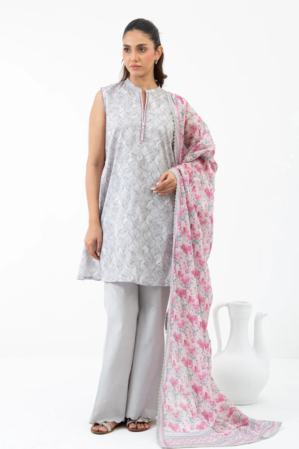 PRINTED LAWN 3 PIECE SUIT -  WFM35526