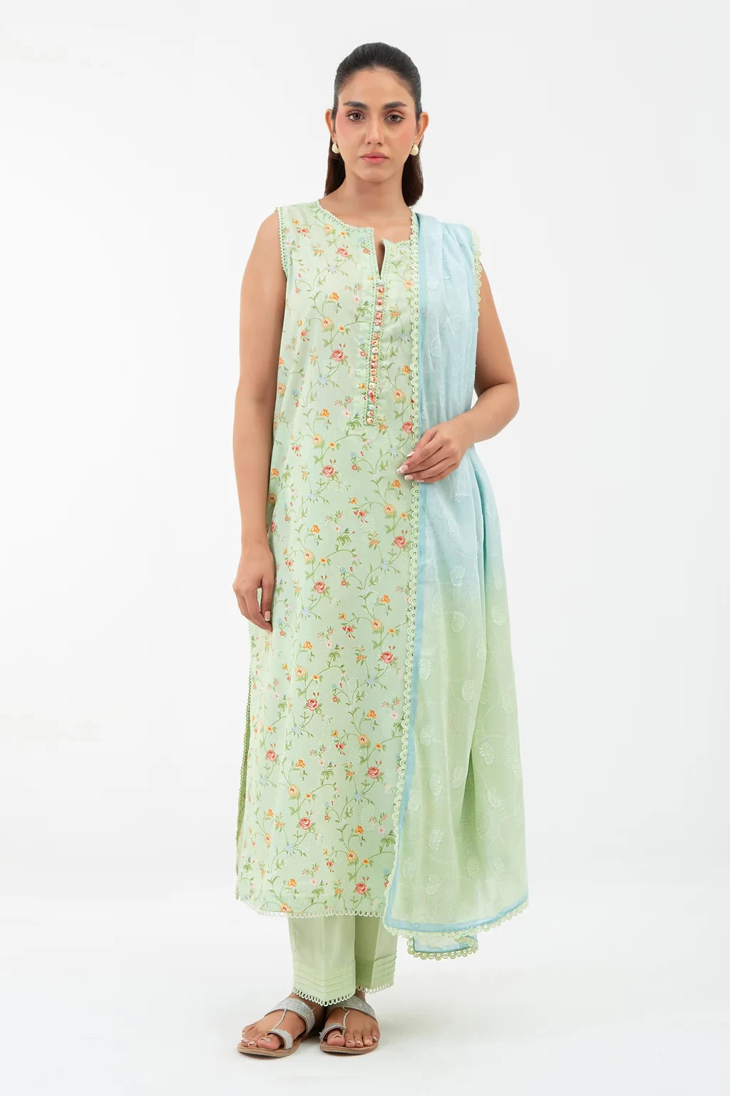 PRINTED JACQUARD 3 PIECE SUIT - WFM35688