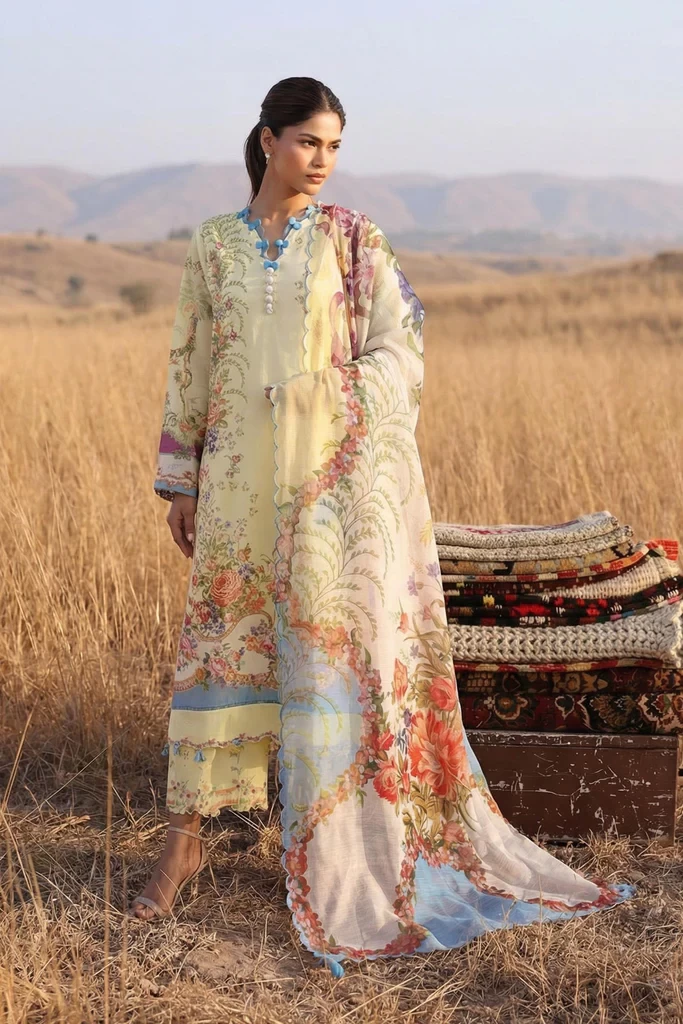 Muzlin Lawn 3 Piece Suit - SKU: M261-017B-AU