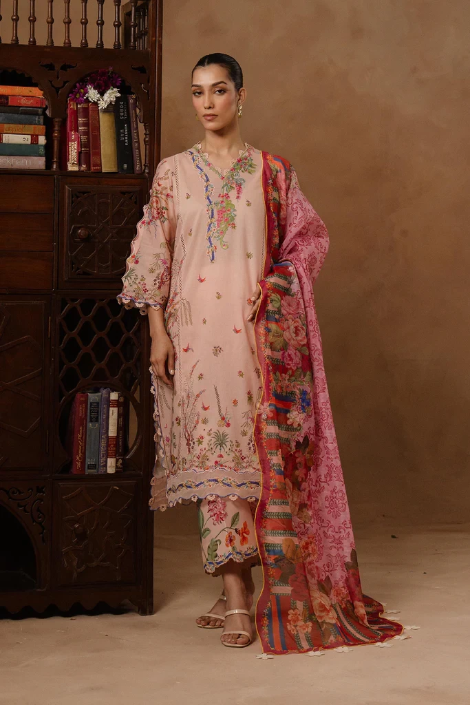 Muzlin Lawn 3 Piece Suit - SKU: M261-015B-CU