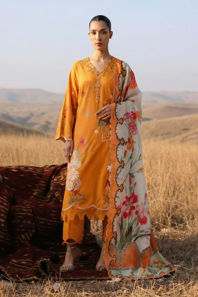 Muzlin Lawn 3 Piece Suit - SKU: M261-003A-CV