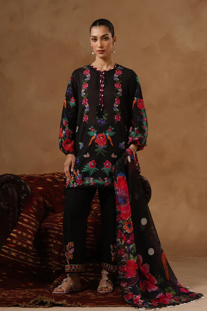 Muzlin Lawn 3 Piece Suit - SKU: M261-016B-CU