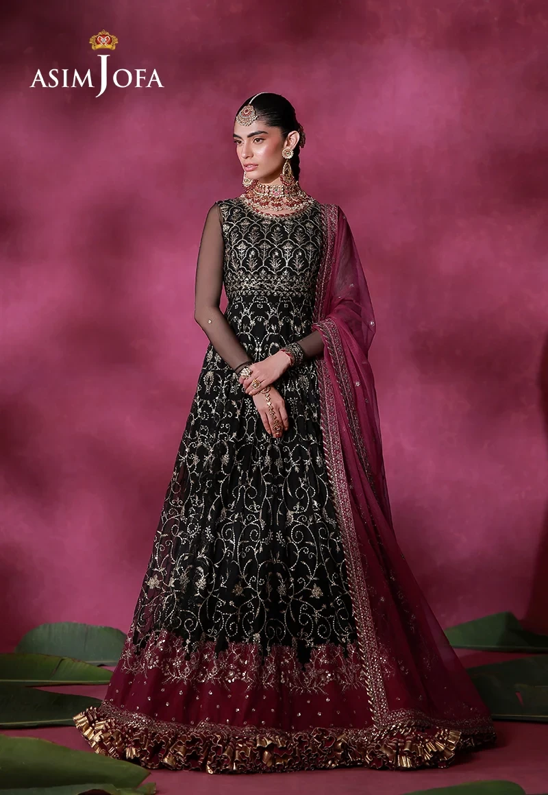 AJULFI-01 Embroidered Net 2 Pcs - AJULFI-01-UNS