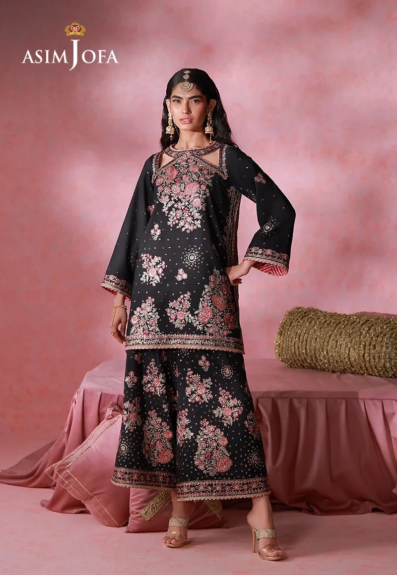 Embroidered Silk 2 Pcs -  AJULFI-07-UNS
