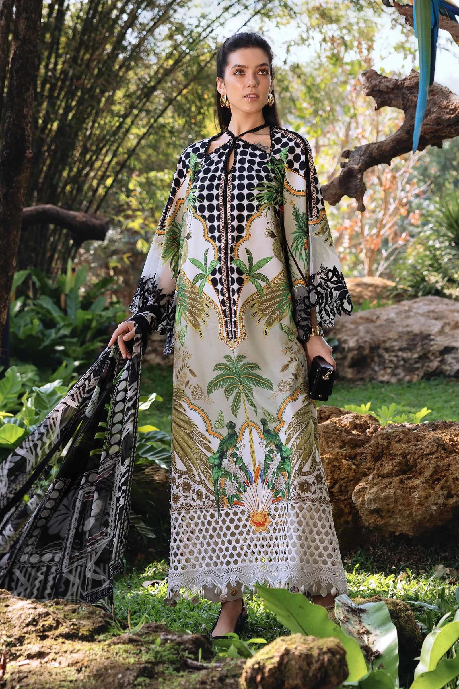 3 Piece Embroidered Lawn Suit - MPT-2905-A