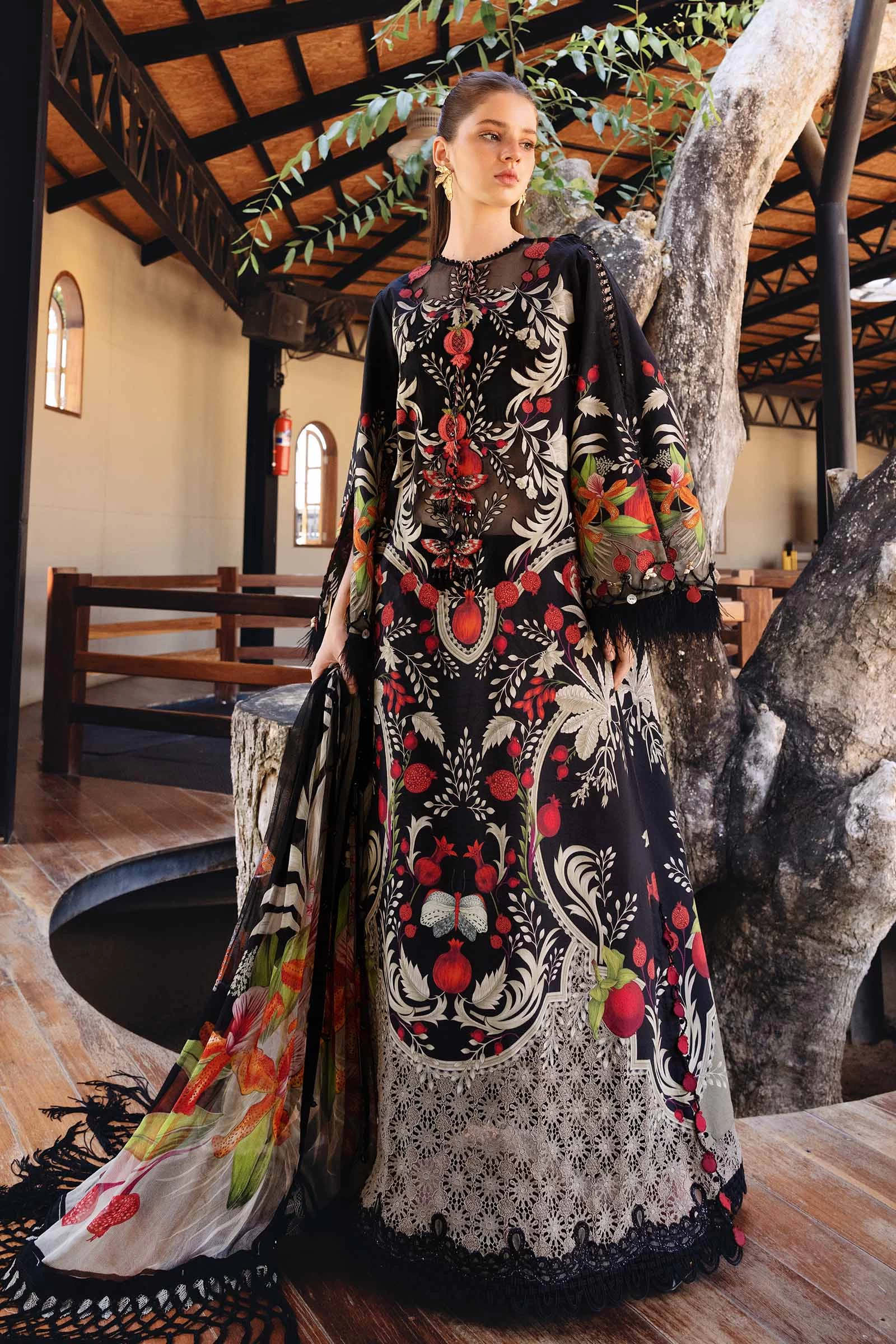 3 Piece Embroidered Lawn Suit - MPT-2912-B