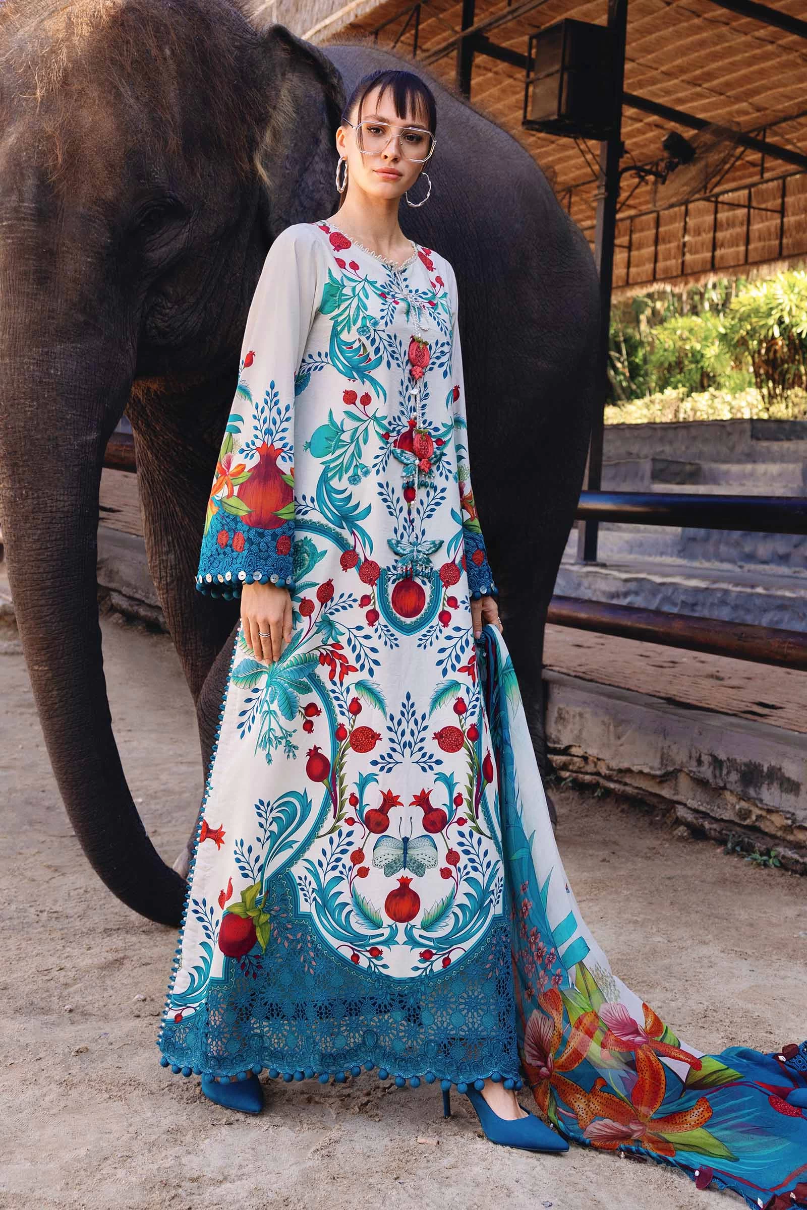 3 Piece Embroidered Lawn Suit - MPT-2912-A