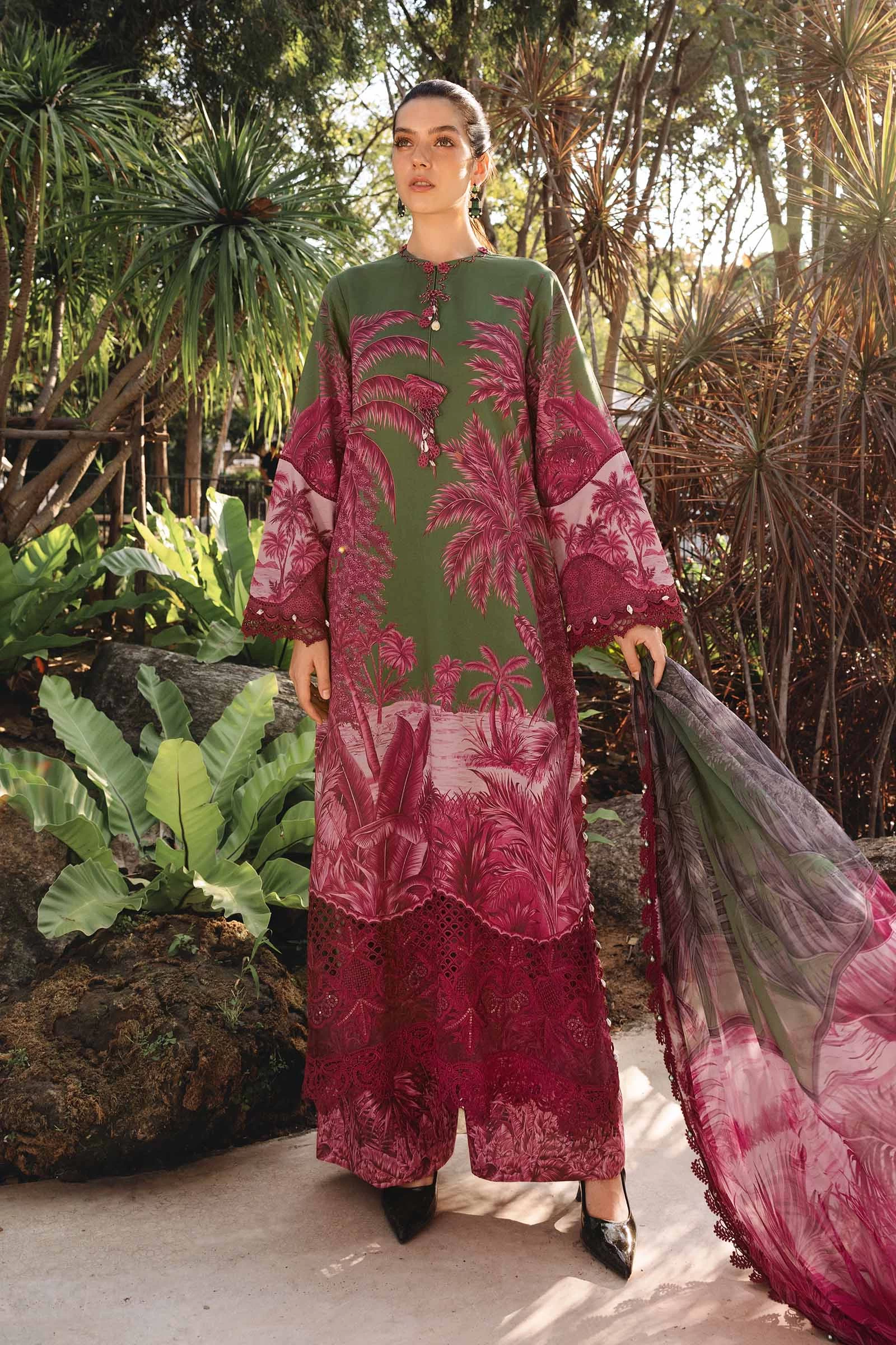 3 Piece Embroidered Lawn Suit - MPT-2911-B