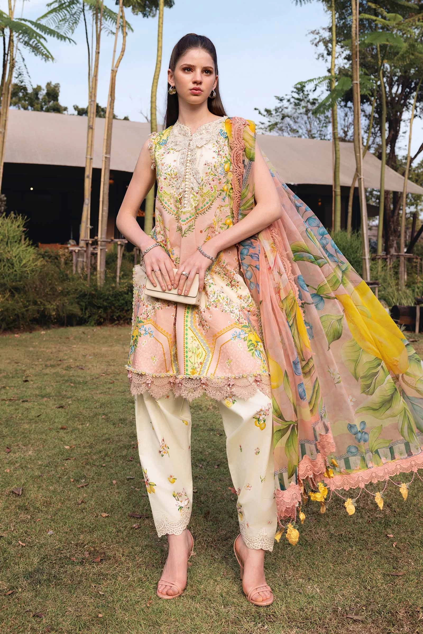 3 Piece Embroidered Lawn Suit - MPT-2908-A