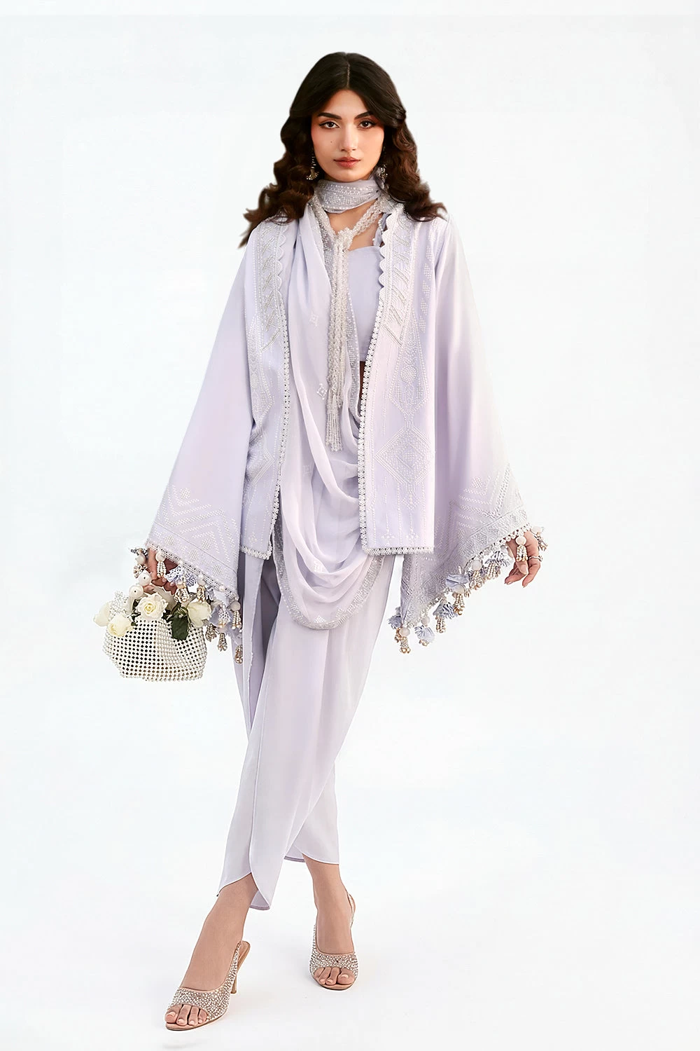 3 Piece Embroidered Lawn Suit with Embroidered Chiffon Dupatta KD-62007 - W-FB-L