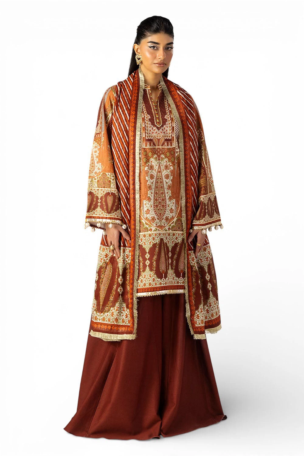 3 Piece Printed Lawn Suit with Dupatta CL-62152 - W-FB-HT-26-453069