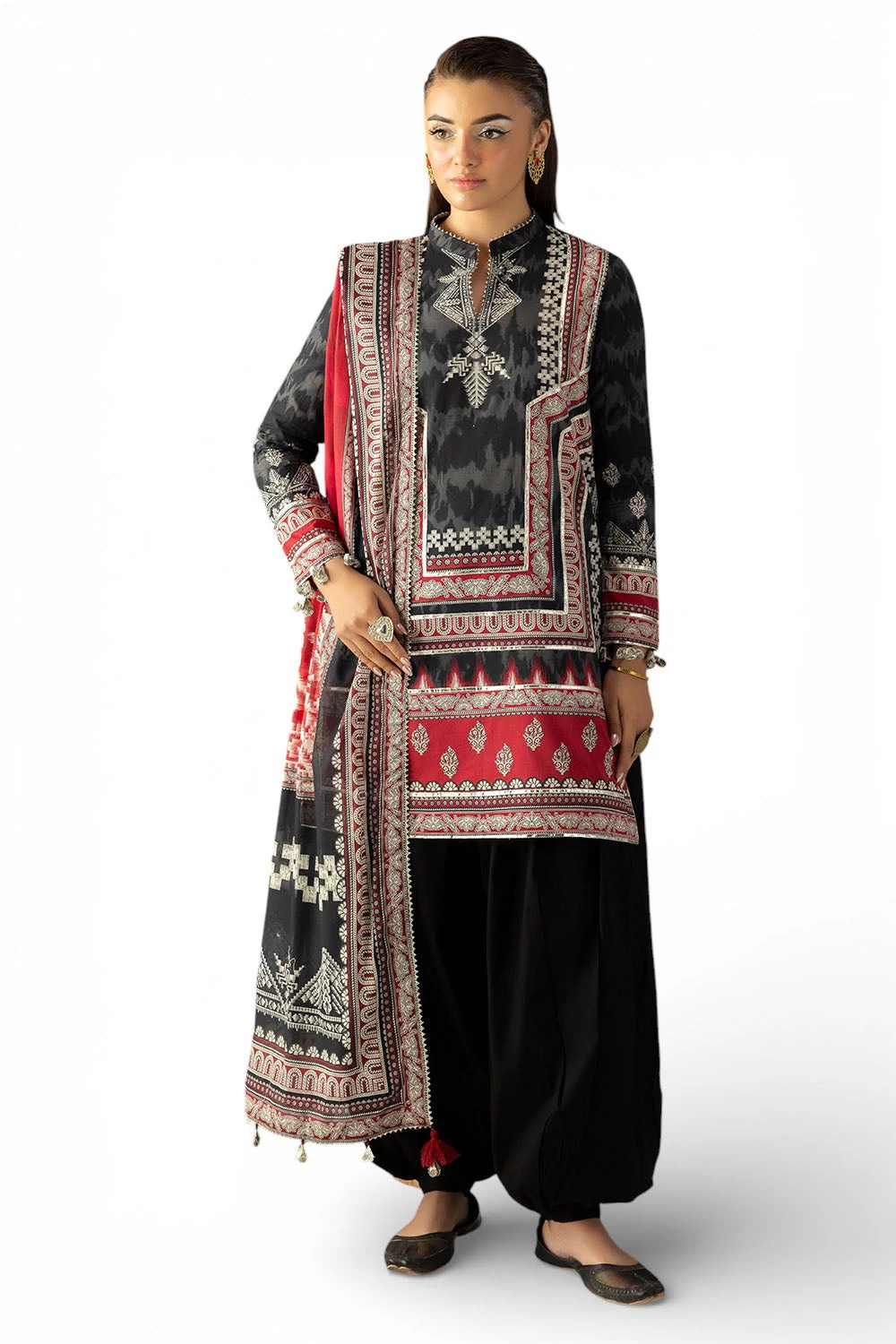 3 Piece Printed Lawn Suit with Dupatta CL-62229 - W-FB-HT-26-455537