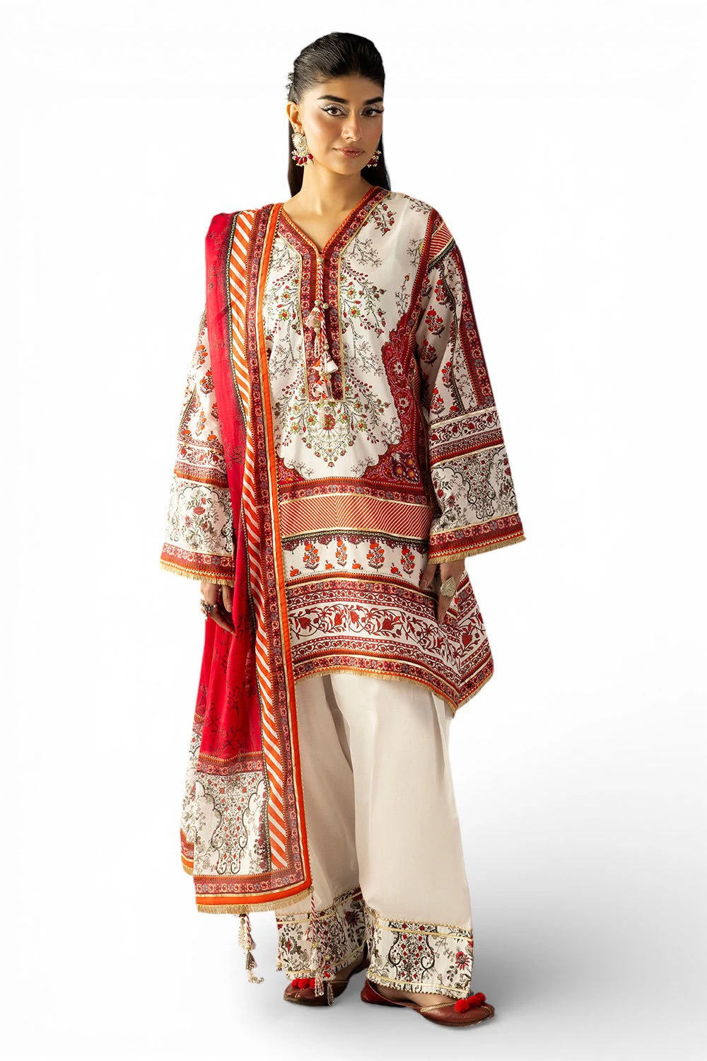 3 Piece Printed Lawn Suit with Dupatta CL-62181 -