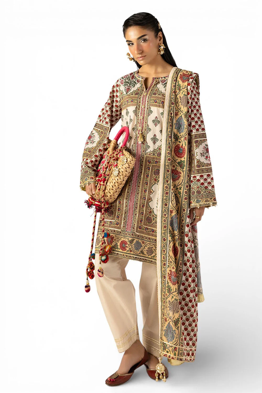 3 Piece Printed Lawn Suit with Dupatta CL-62248 - W-FB-HT-26-455543