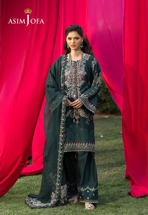 Embroidered Lawn 3 Pcs - SKU: AJULW-06-UNS