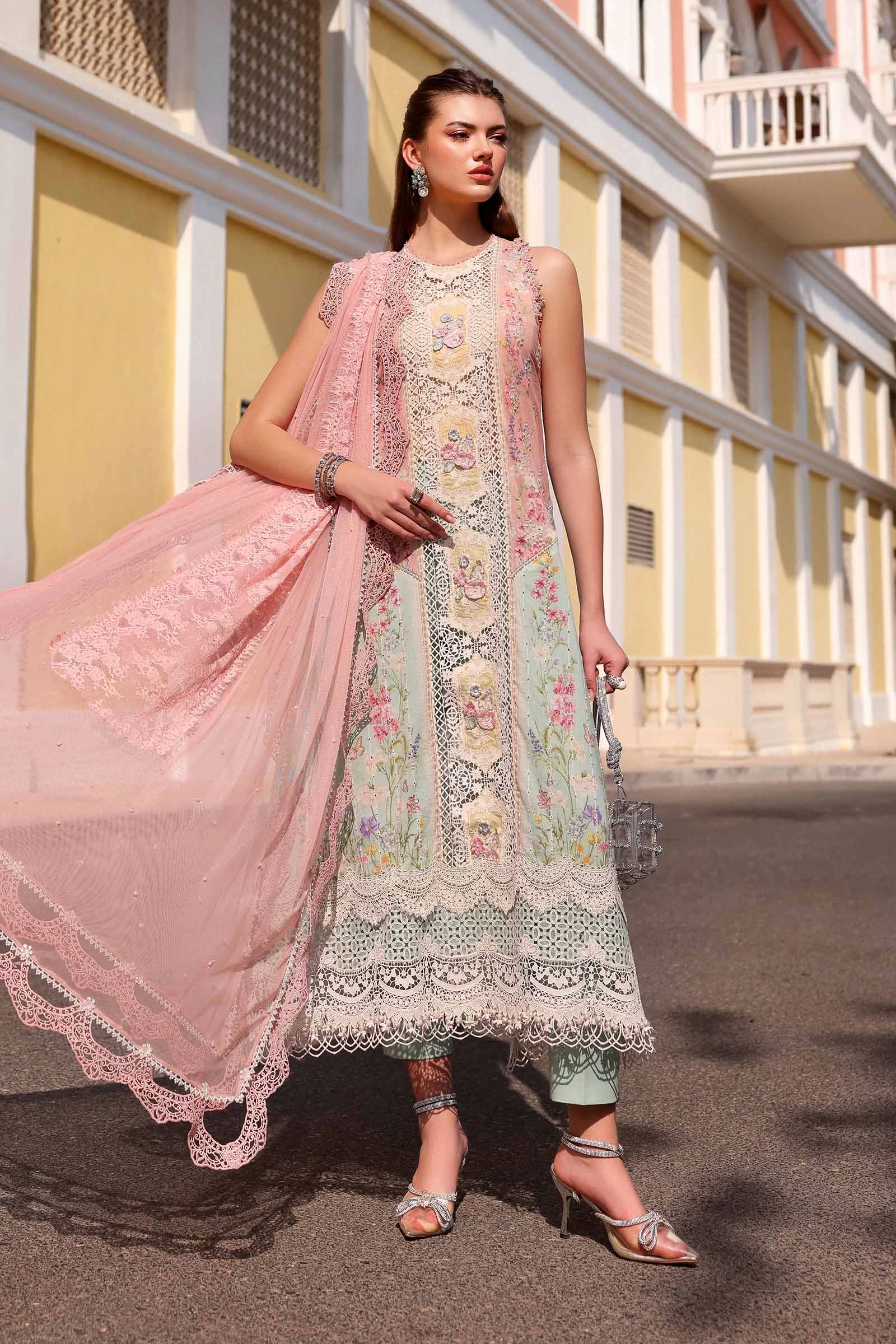 3 Piece Embroidered Lawn Suit - D-2606-A-Default