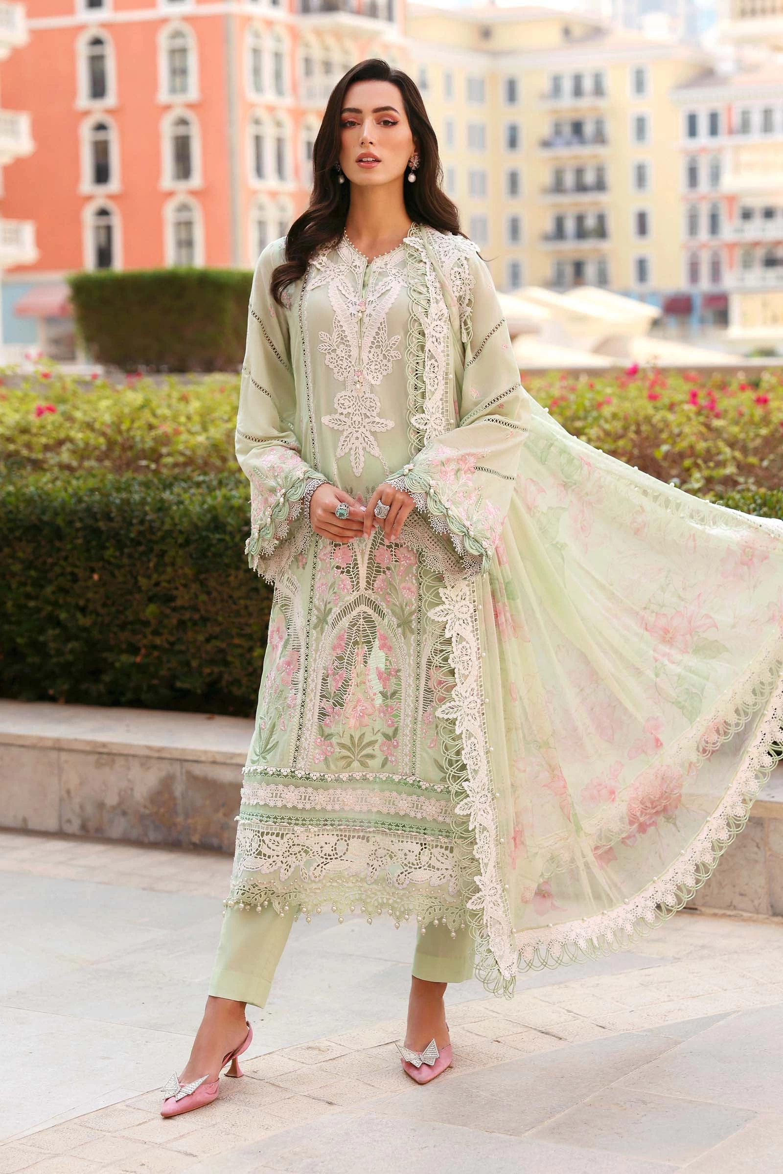 3 Piece Embroidered Lawn Suit - D-2611-A-Default