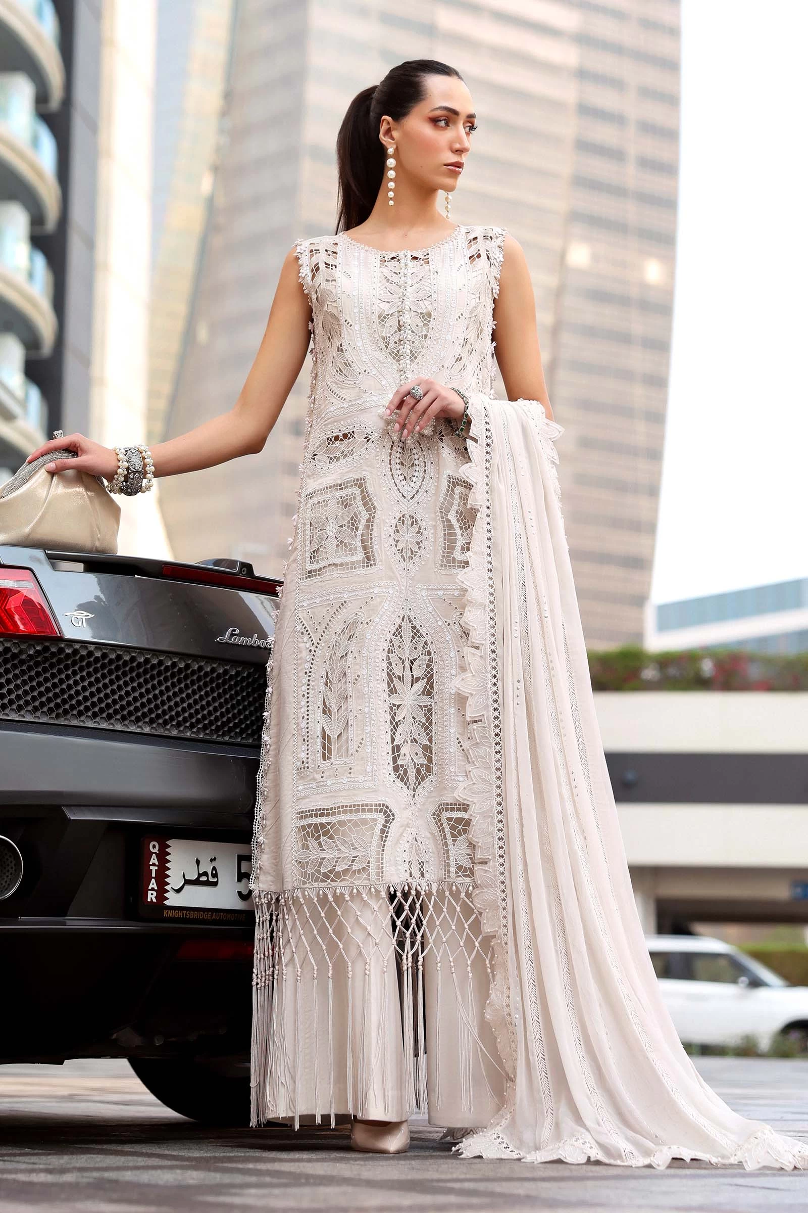3 Piece Embroidered Lawn Suit - D-2608-A-Default