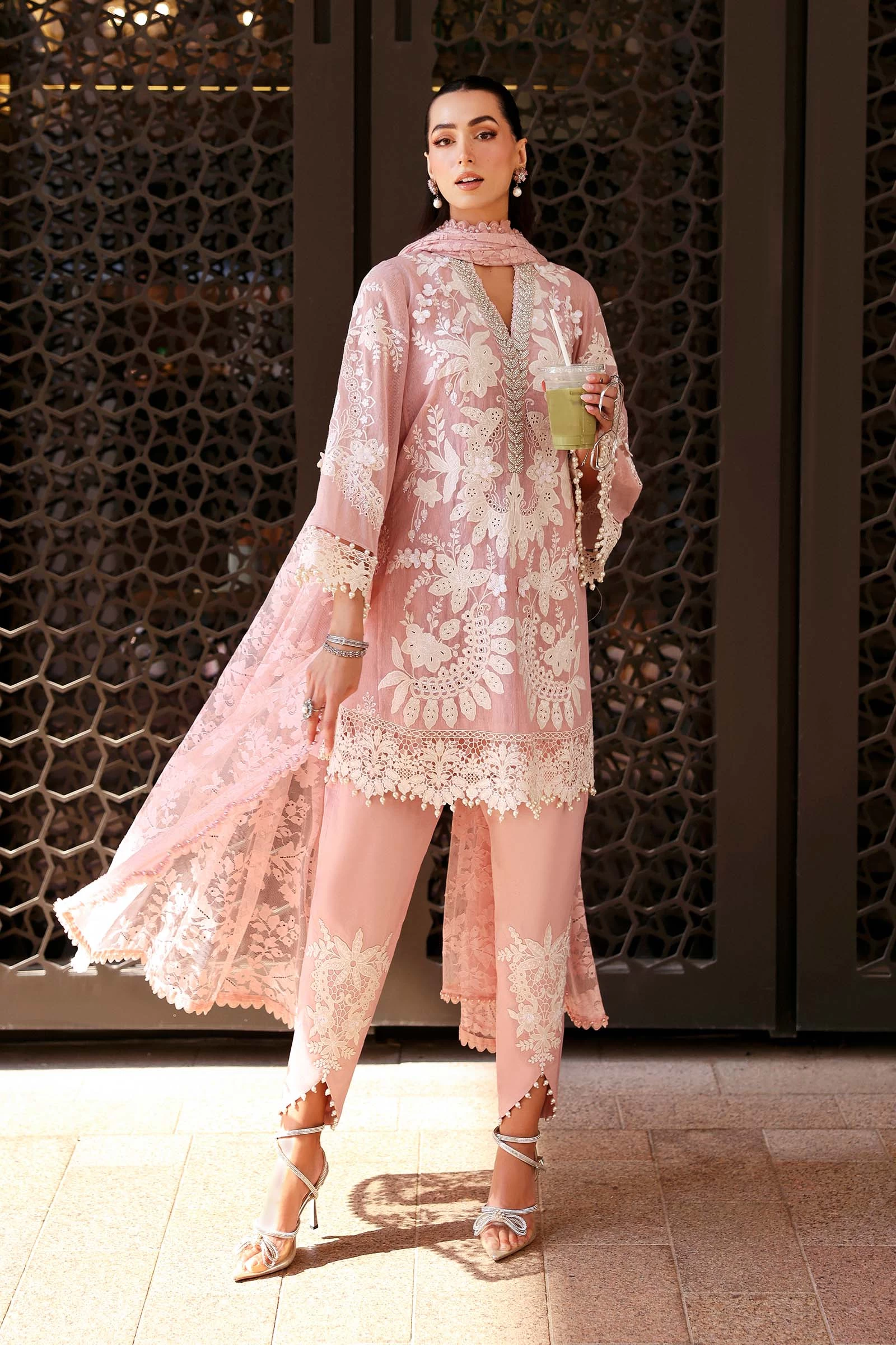 3 Piece Embroidered Lawn Karandi Suit - D-2603-A-Default