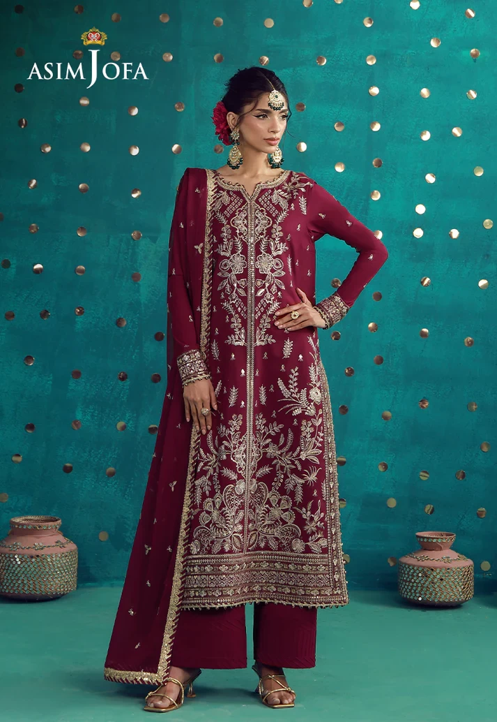 Embroidered Boski Silk - AJULFB-08-UNS