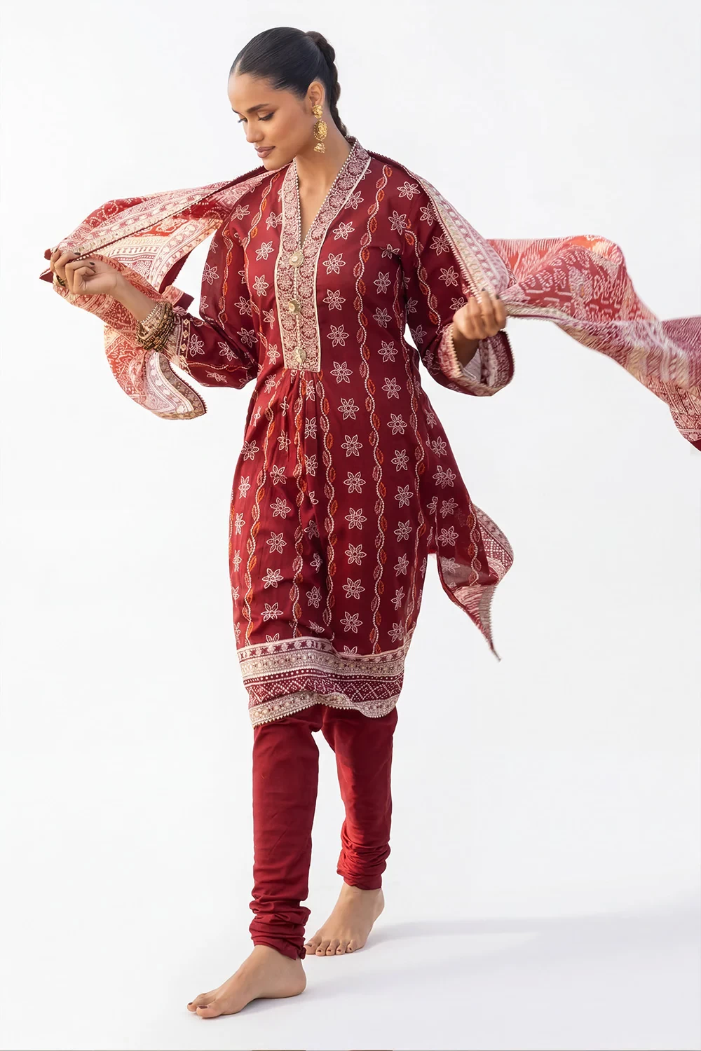 3 Piece Printed Lawn Suit CL-62026 B - W-FB-CHU-26-453017