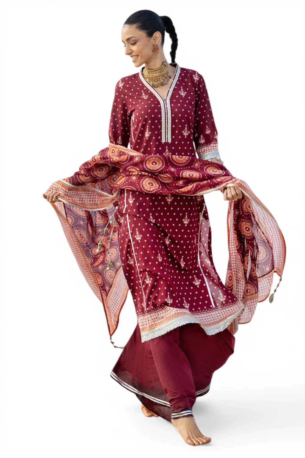 3 Piece Printed Lawn Suit CL-62168 B - W-FB-CHU-26-455497