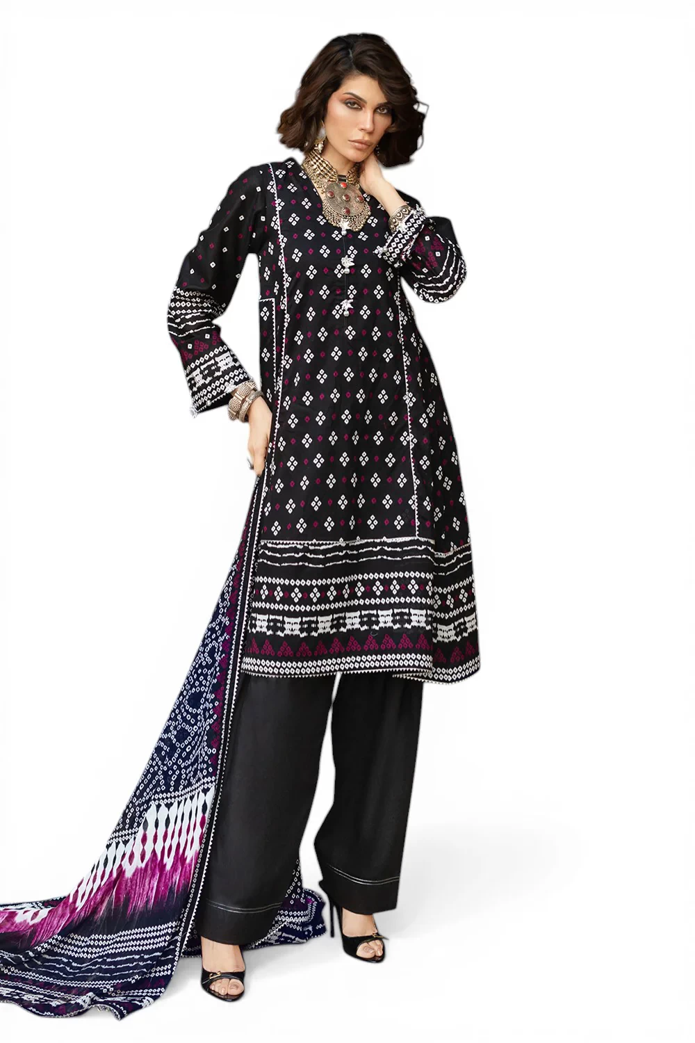 3 Piece Printed Lawn Suit CL-52175 A - W-FB-CHU-26-454665