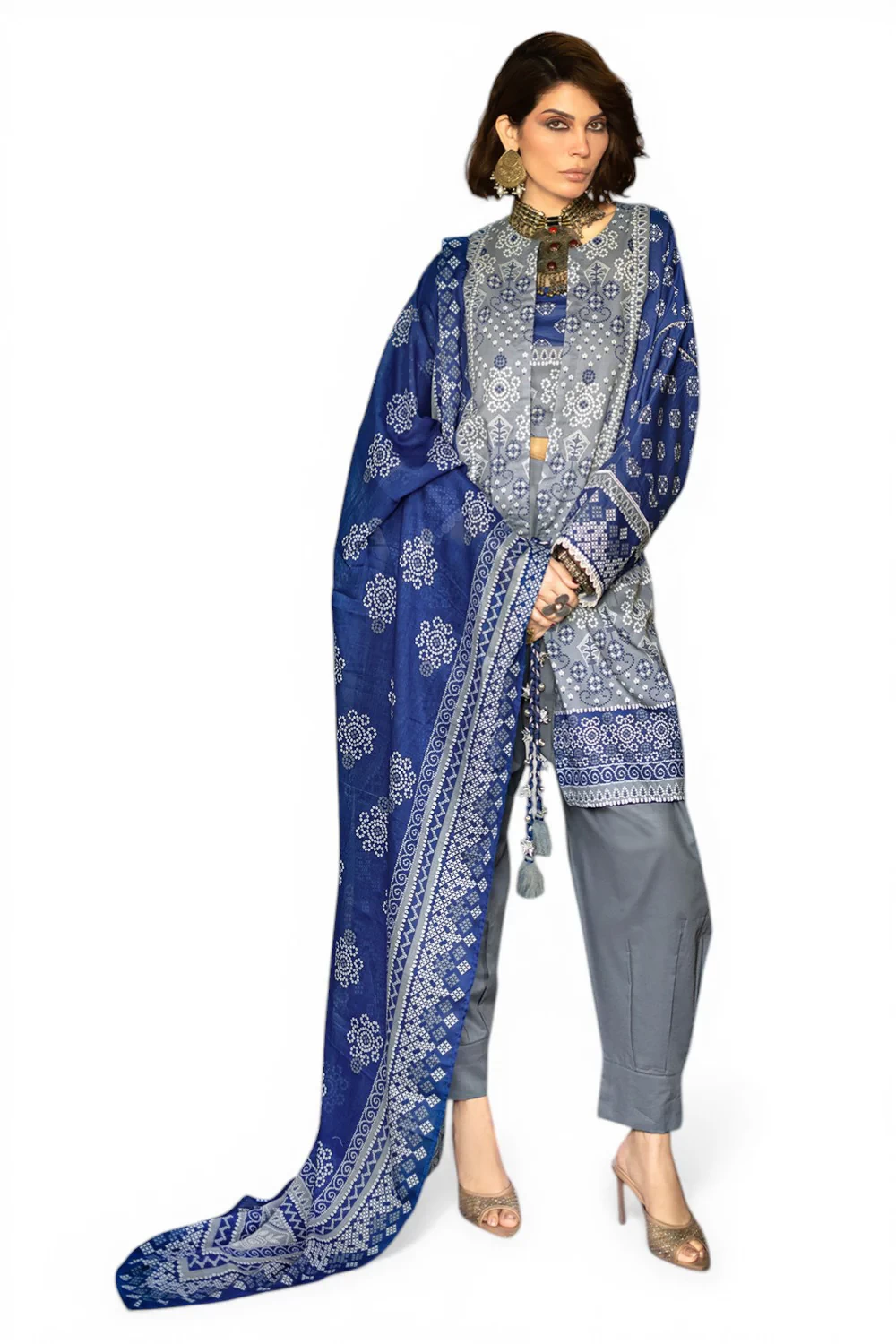 3 Piece Printed Lawn Suit CL-62027 B - W-FB-CHU-26-454664