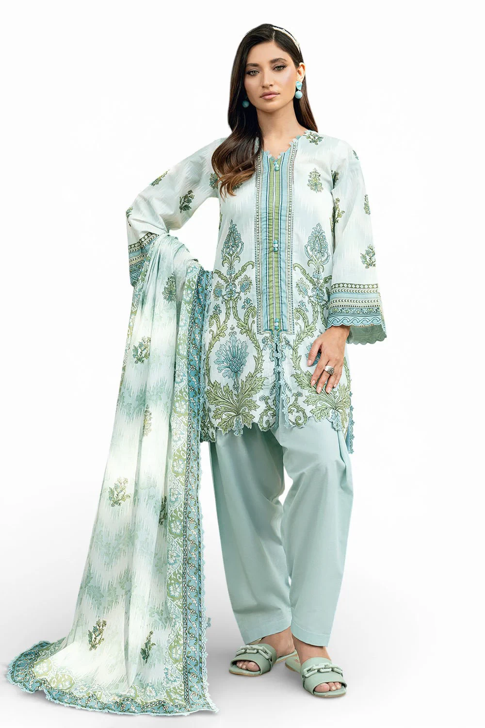 3 Piece Printed Cross Hatch Suit with Lawn Dupatta CH-62017 - W-FB-DR-26-455511