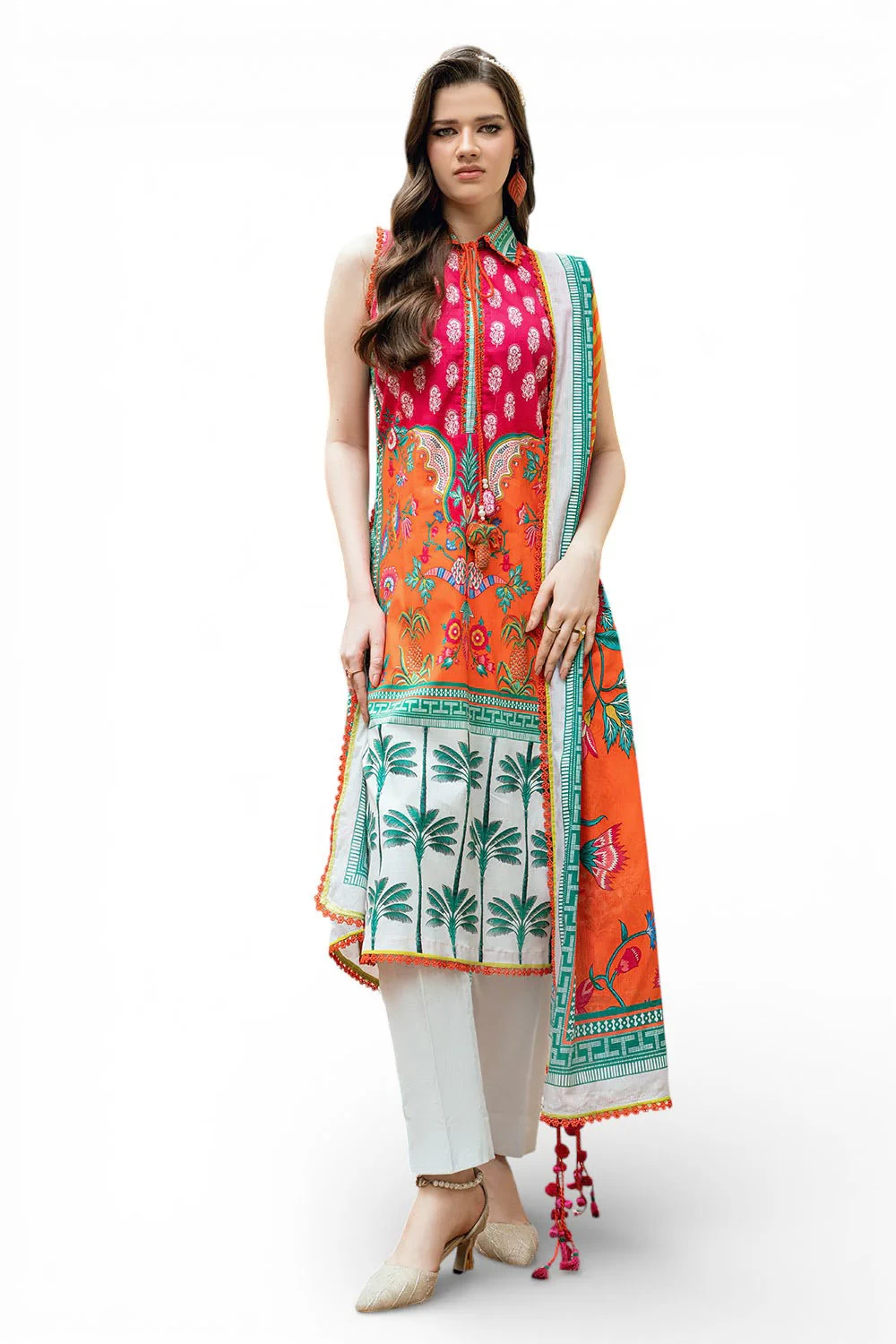 3 Piece Printed Cross Hatch Suit with Lawn Dupatta CH-62020 - W-FB-DR-26-455516