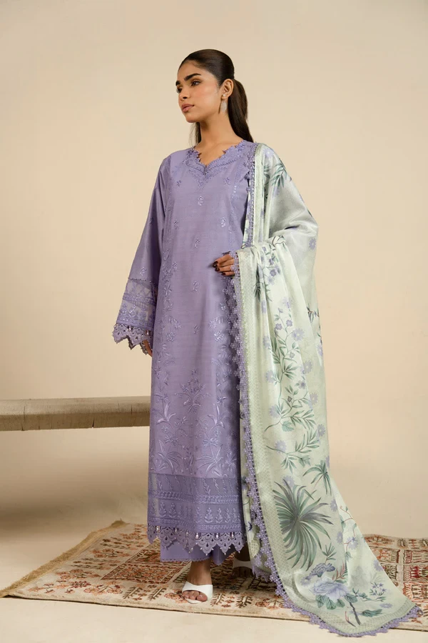 RTS | SHIRT, TOUSER & DUPATTA - SF-04-26-Purple