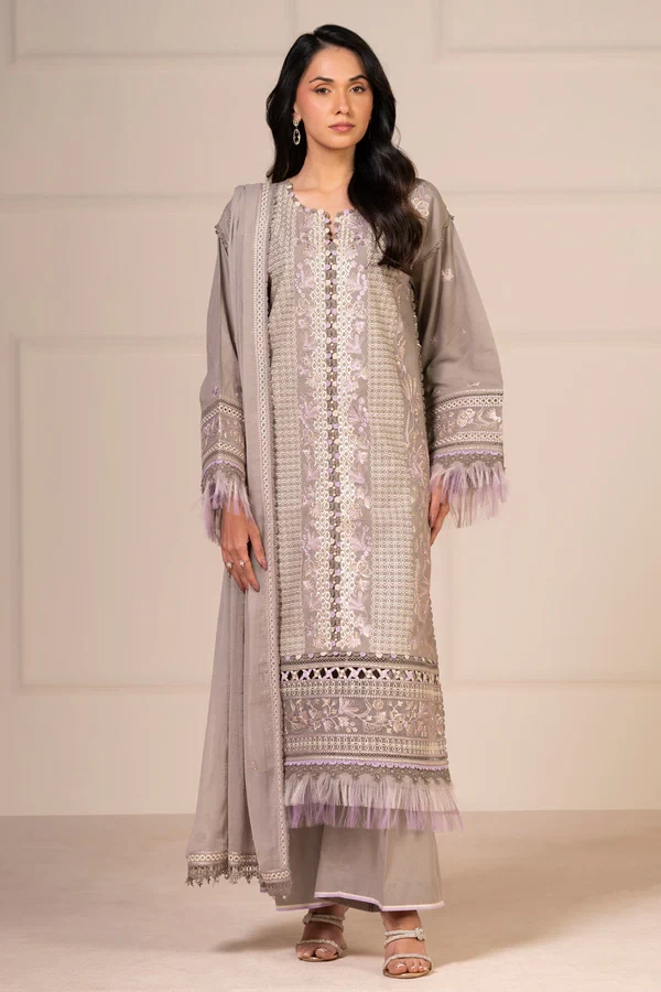 RTS | SHIRT, TOUSER & DUPATTA - SF-20-26-Grey