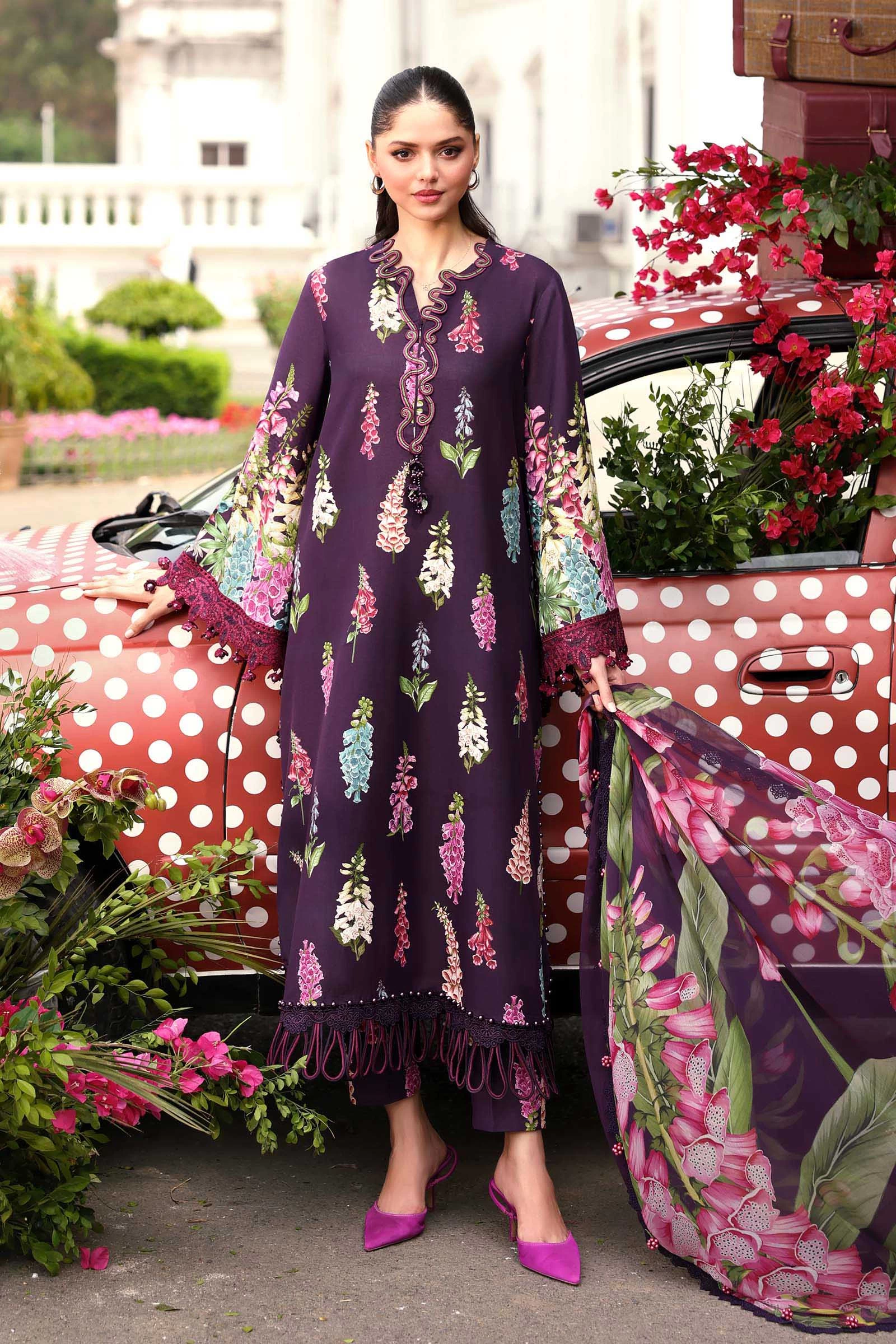 3 Piece  Embroidered Lawn Suit - MPT-3005-A