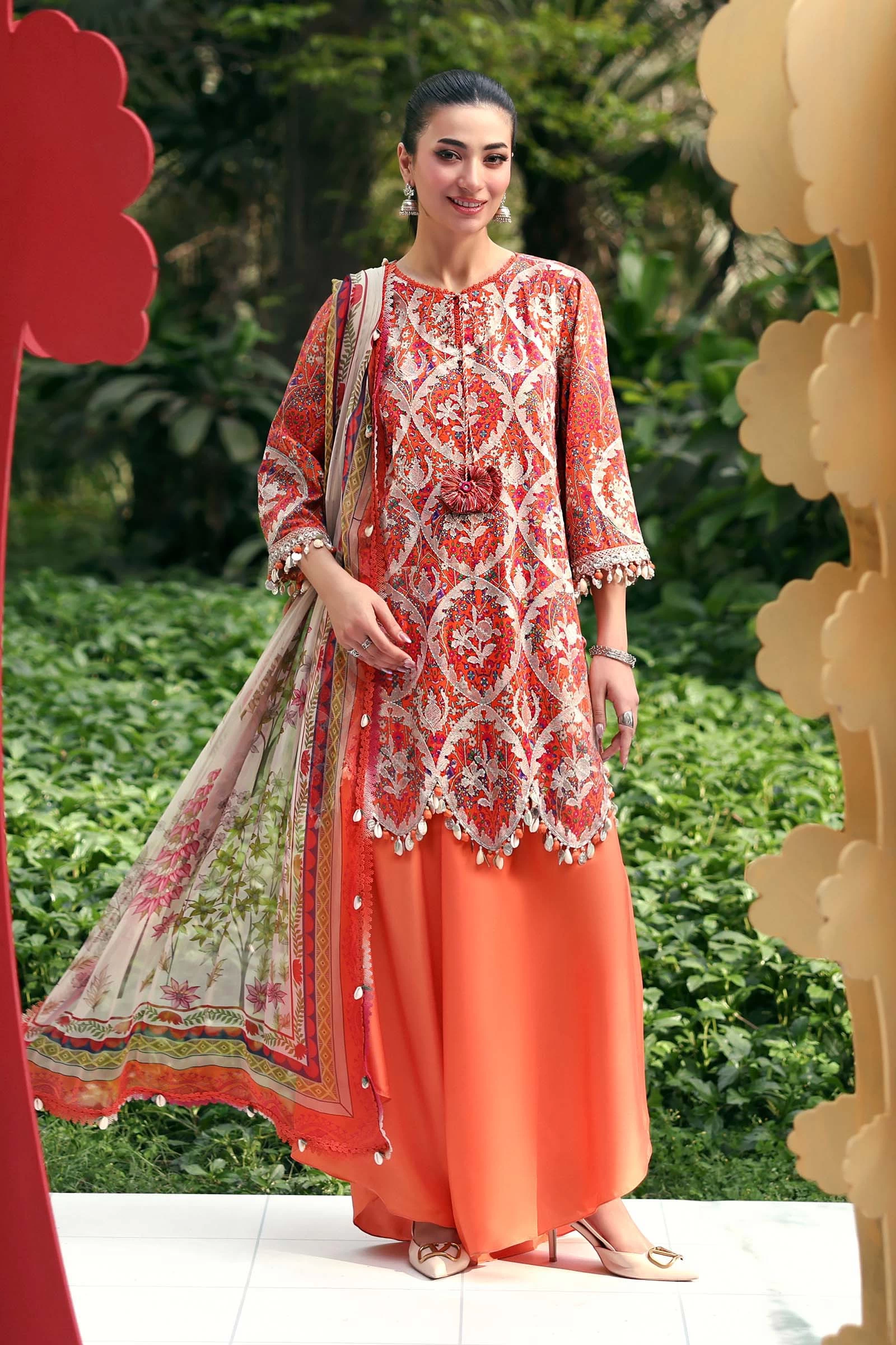 3 Piece Embroidered Lawn Suit - MPT-3003-A