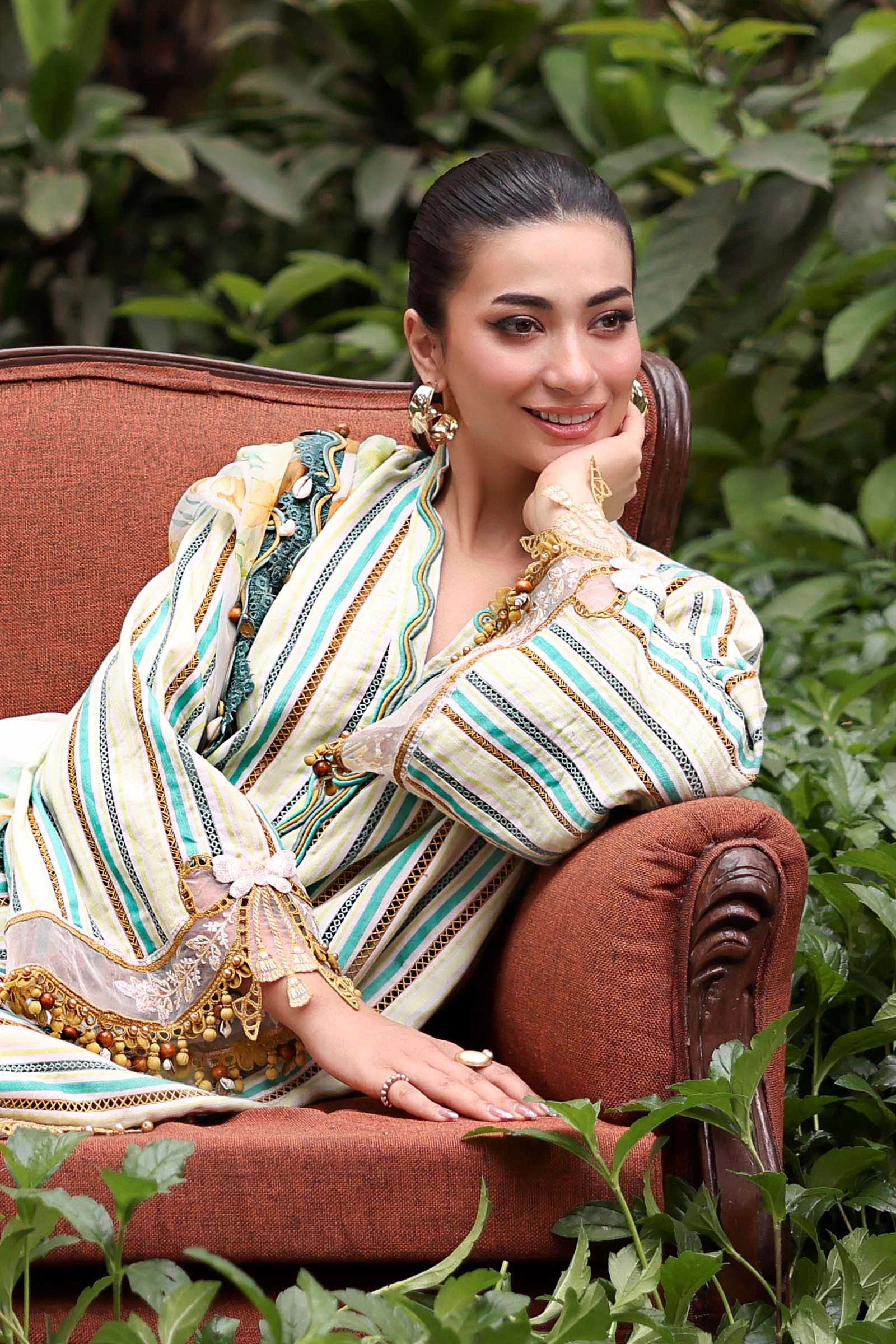 3 Piece  Embroidered Jacquard Suit - MPT-3002-B