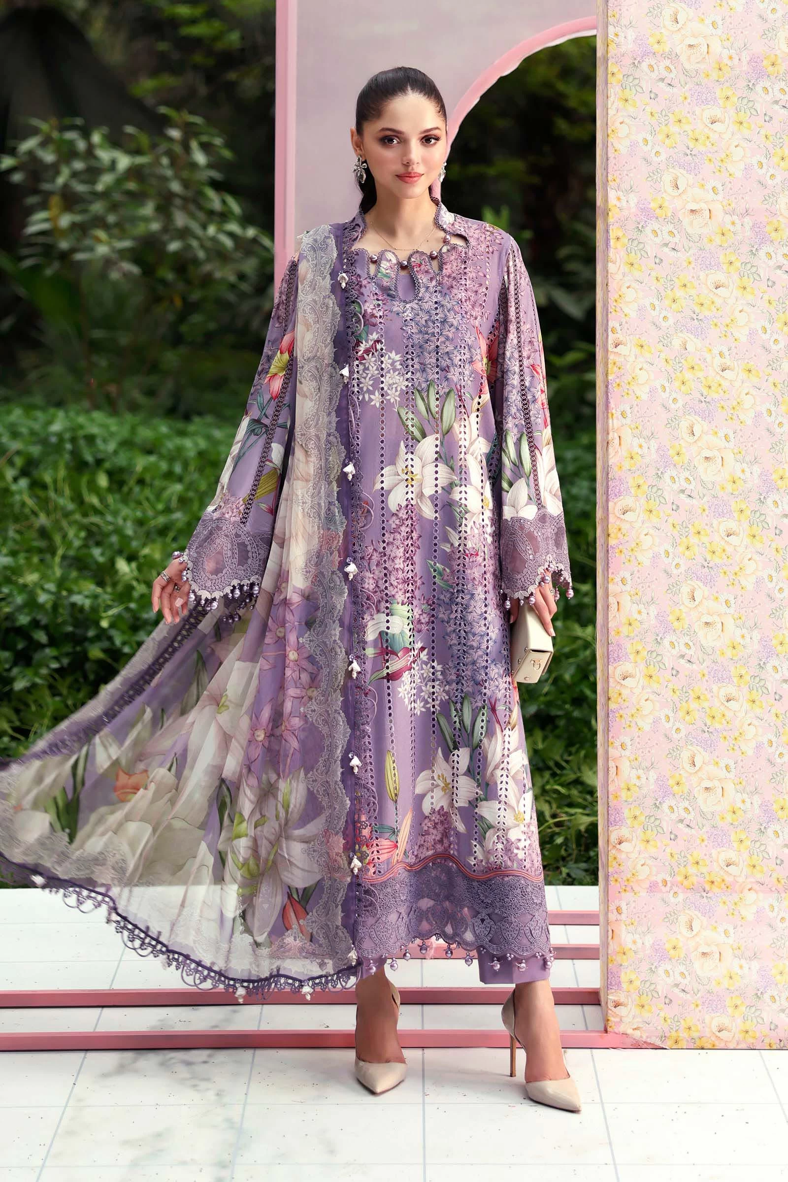 3 Piece  Embroidered Lawn Suit - MPT-3006-B