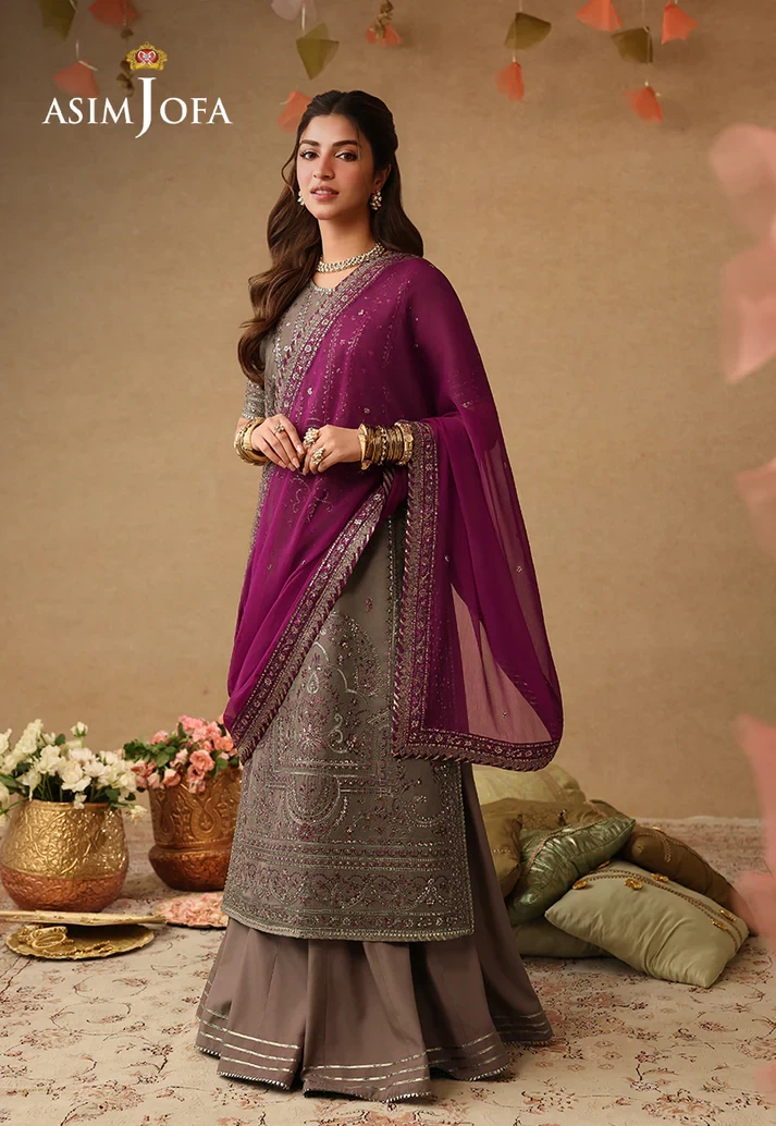 AJULIF-03 Embroidered Paper Cotton 3 Pcs